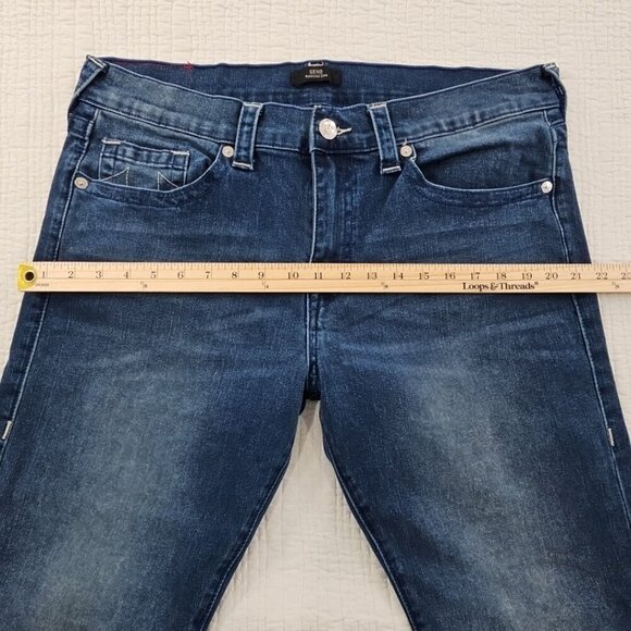 True Religion Geno Jeans Men's 36x32 Medium Blue Wash Relaxed Slim NWOT - Picture 4 of 16